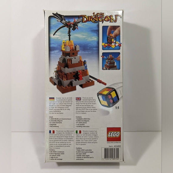 NEW LEGO Games Lava Dragon 3838 Retired 4 microfigs Castle Factory Sealed 2010 - Picture 2 of 5